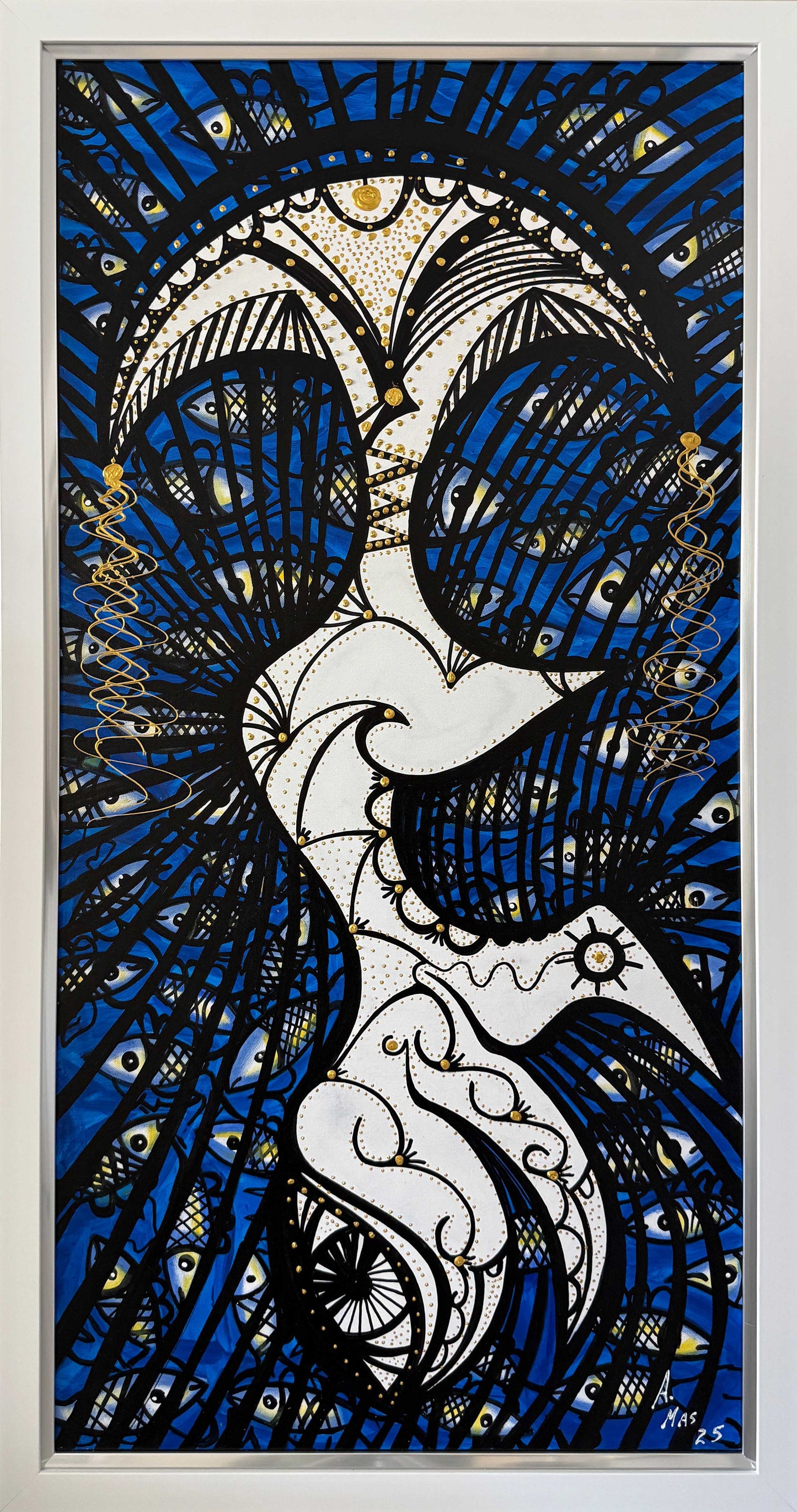 "Queen of the Blue" - Intricate Cuban Surrealism by Adrian Mas